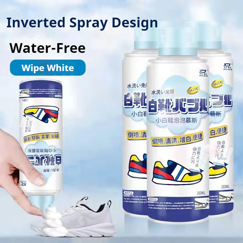 White Sneaker Foam Cleaner｜No Scrub, No Rinse Shoe Cleaning Mousse – For Sneakers, Canvas & Sports Shoes 小白鞋泡泡慕斯清洗剂