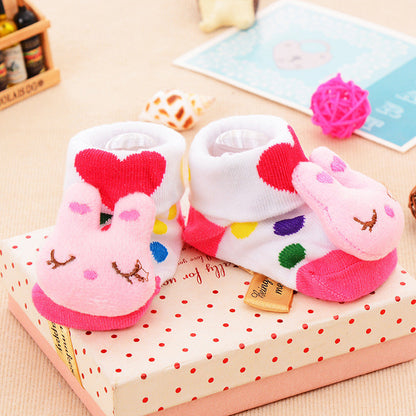 [Ready Stock] 3D Cartoon Anti-Skid Baby Socks – Non-Slip Soft Socks for Baby Cute Toddler Cotton Socks-KS083