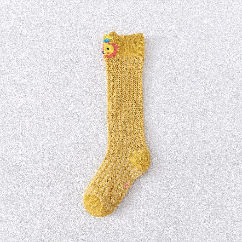 [Ready Stock] Baby Non-Slip Cotton Socks - Cartoon Animal Design Toddler Anti-Skid Walking Socks-KS082