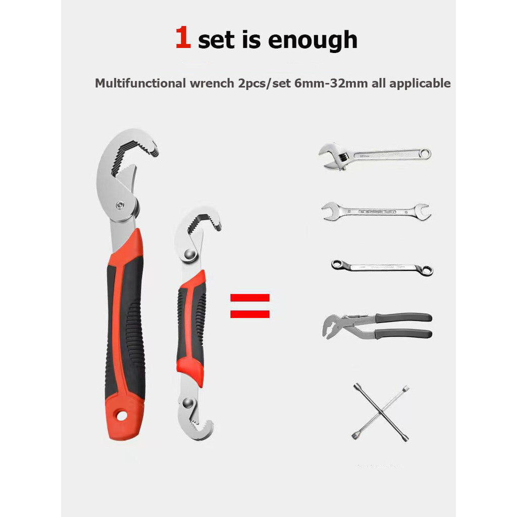 【READY STOCK】Multifunction Adjustable Universal Wrench | All-in-One Spanner Tool for Home DIY & Car Repair 多功能扳手