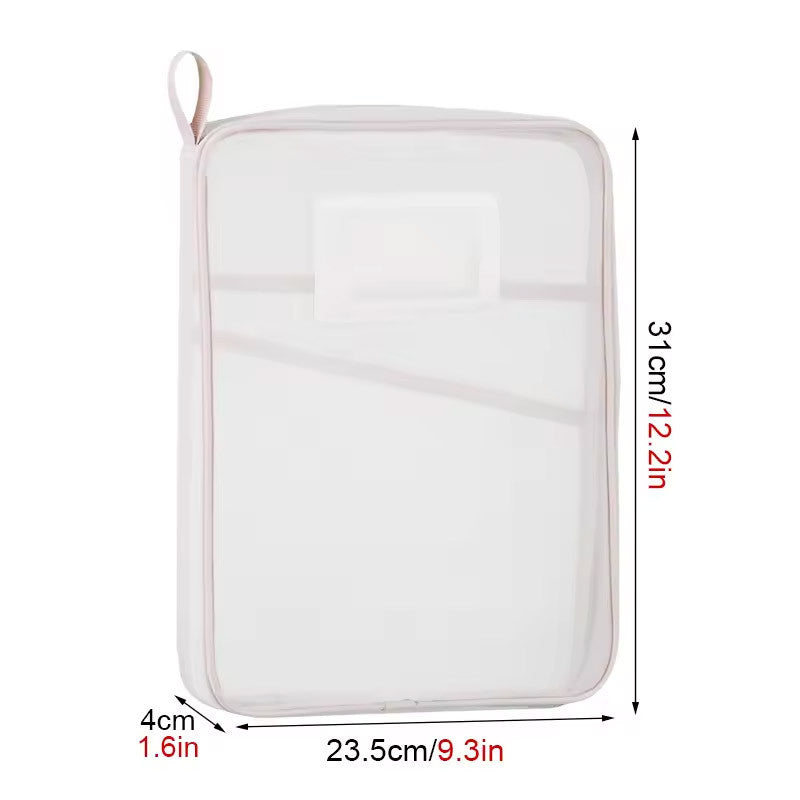 【READY STOCK】L-Type 3-Layer Document Organizer Folder | A4 Multi-Pocket File Holder L型拉链式三层科目分类袋