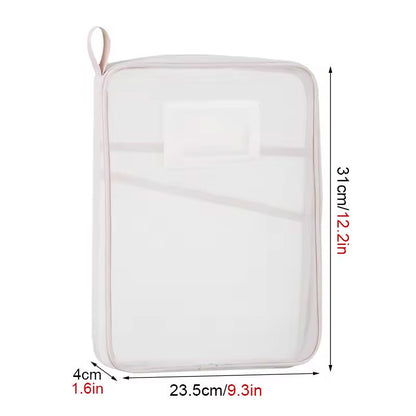 【READY STOCK】L-Type 3-Layer Document Organizer Folder | A4 Multi-Pocket File Holder L型拉链式三层科目分类袋