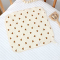READY STOCK!!!Baby Towel Handkerchief 4 Layers Gauze Cotton Square Towel Buckle Multi-functional Triangle Towel