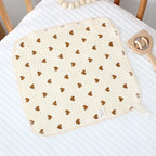 READY STOCK!!!Baby Towel Handkerchief 4 Layers Gauze Cotton Square Towel Buckle Multi-functional Triangle Towel