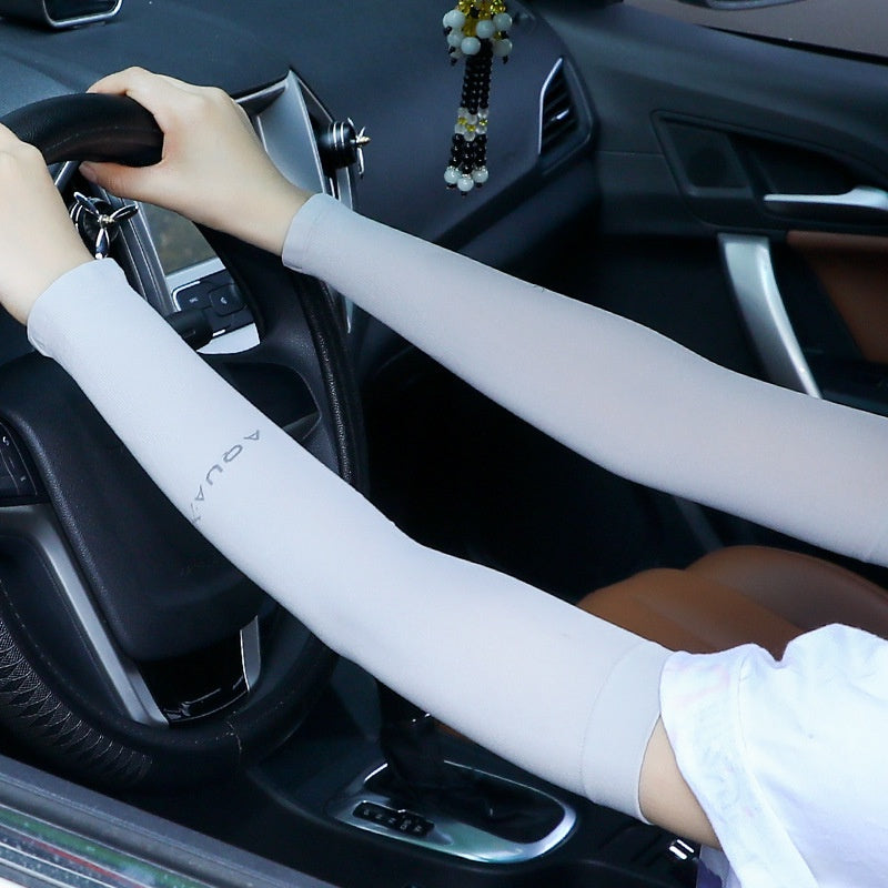 READY STOCK‼️ UV Protection Cycling Arm Sleeve Ice Silk Sunblock Sarung Tangan Panjang Lengan Outdoor Sports  防曬手套 袖套 冰袖