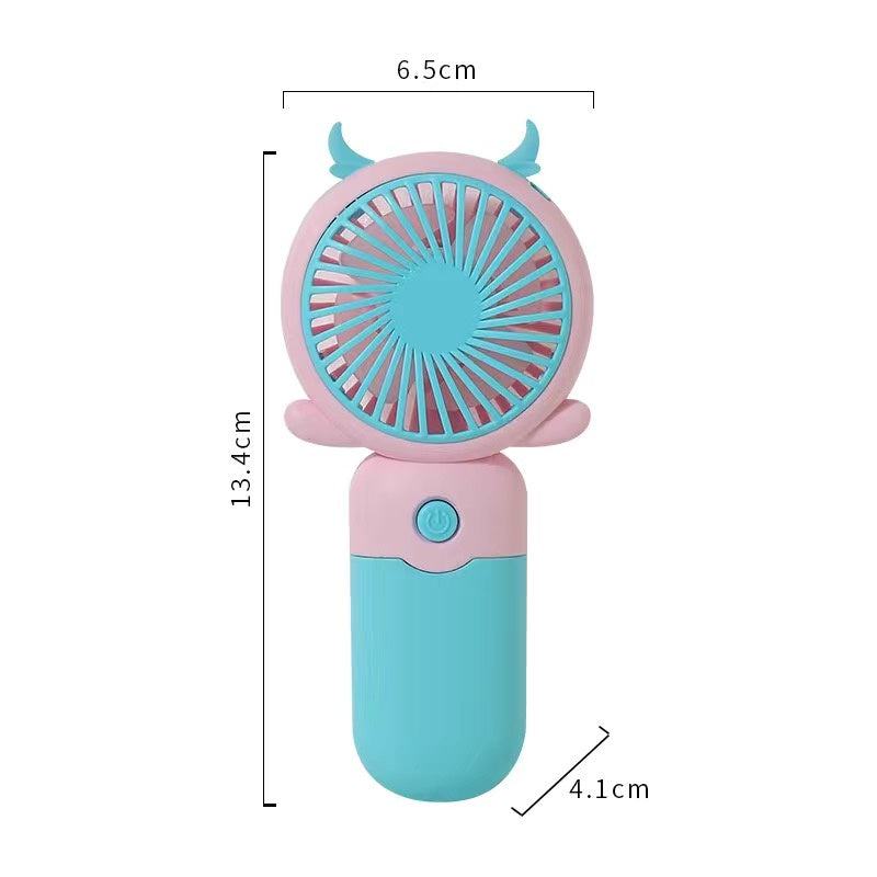 READY STOCK‼️ Mini Portable Clip Fan | USB Rechargeable | Cute Cartoon Desk & Handheld Fan 迷你便携式风扇