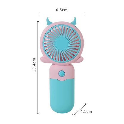 READY STOCK‼️ Mini Portable Clip Fan | USB Rechargeable | Cute Cartoon Desk & Handheld Fan 迷你便携式风扇