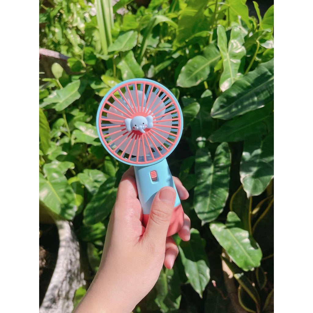 READY STOCK‼️ Mini Portable Clip Fan | USB Rechargeable | Cute Cartoon Desk & Handheld Fan 迷你便携式风扇