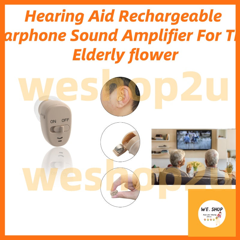 READY STOCK!!! Hearing Aid Rechargeable Behind-the-ear Amplified Earphone Sound Amplifier For The Elderly flower