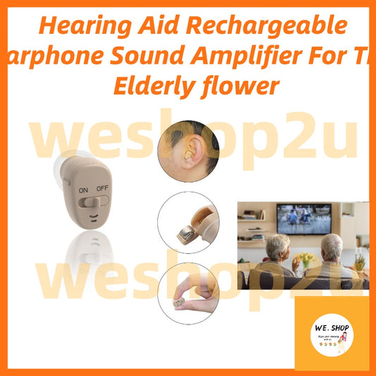 READY STOCK!!! Hearing Aid Rechargeable Behind-the-ear Amplified Earphone Sound Amplifier For The Elderly flower