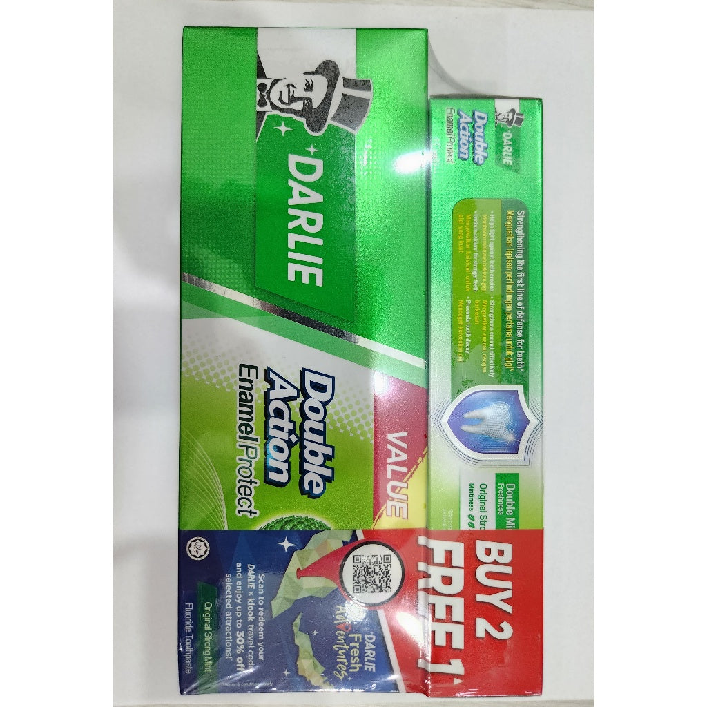 Darlie Toothpaste Value Pack 2in1 ( 225g X 2pcs ) 100% Original Genuine Darlie Product Ubat Gigi Darlie 黑人牙膏