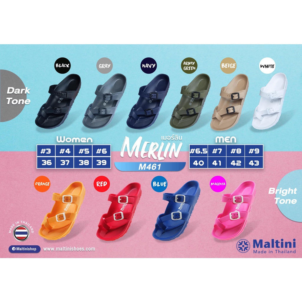 READY STOCK!!!Maltini Sandal M461 (6 Colour available) Original THAILAND 泰国防水拖鞋