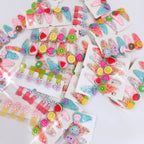 READY STOCK!! 5PCS Cartoon Fruit Cutie Hair Clip Kids Baby Girls Hair Accessories