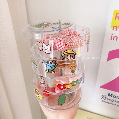 READY STOCK!!! Rotating Jewelry Box | 4-Layer Storage for Rings, Earrings, Necklaces | Portable  Organizer 旋转首饰盒