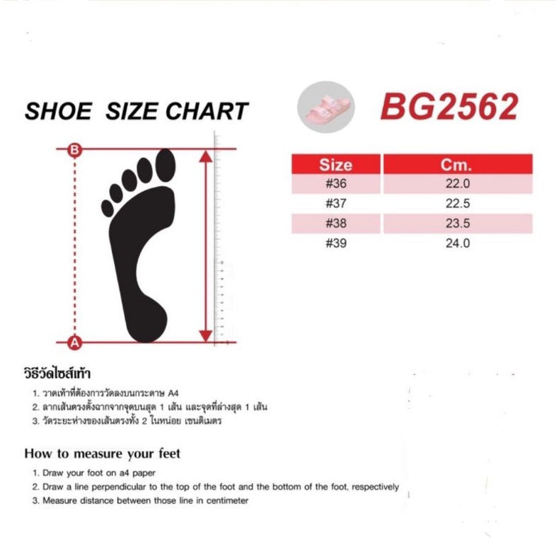 READY STOCK!!!RED APPLE Double Strip BG2562 Pastel SHOES Soft Color 泰国温柔色防水防滑双带拖鞋 Original Thailand 2562