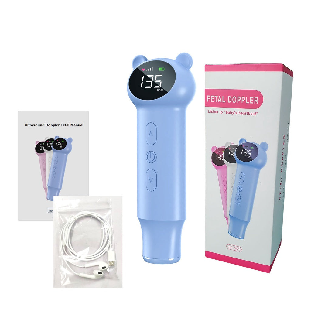 READY STOCK!!!  Intelligent Noise Reduction Fluctuation Portable Reminder Baby Monitor Fetal Heartbeat for Baby