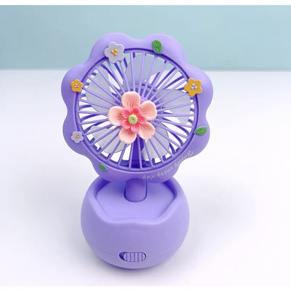 READY STOCK‼️ Mini Portable Clip Fan | USB Rechargeable | Cute Cartoon Desk & Handheld Fan 迷你便携式风扇