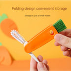 3 in 1 Cup Cover Brush Multifunctional Cleaning Tools Kitchen Mini Cup Glass Cover Brush Bottle Brush_Martin萝卜刷