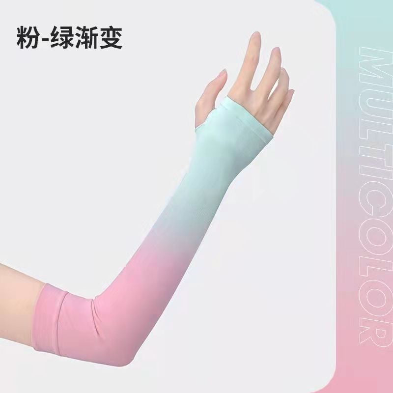 READY STOCK‼️ UV Protection Cycling Arm Sleeve Ice Silk Sunblock Sarung Tangan Panjang Lengan Outdoor Sports  防曬手套 袖套 冰袖