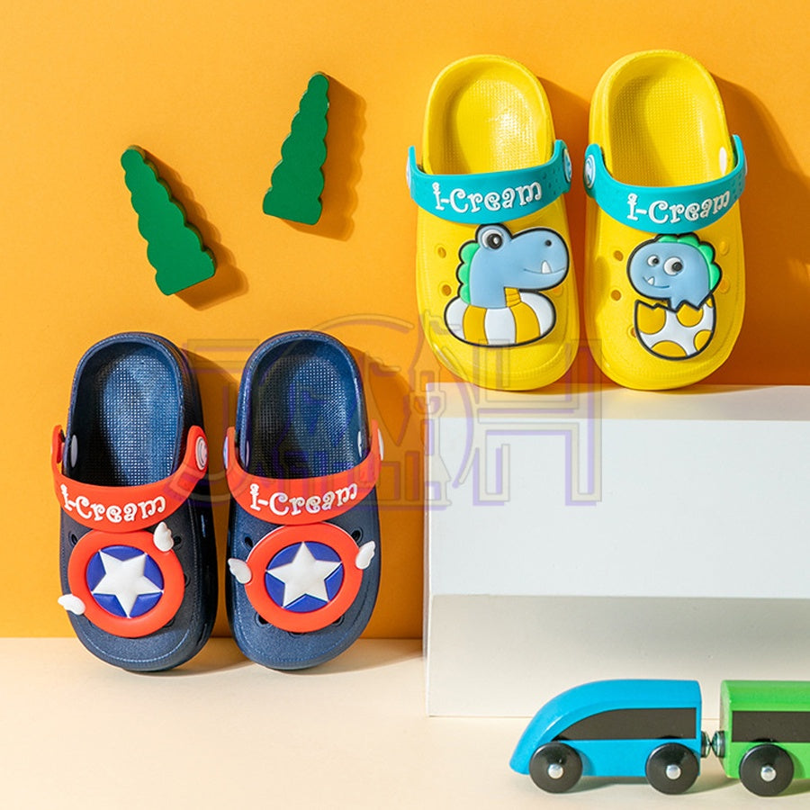 READY STOCK!!!Baby's Cartoon ST-K16 Crocs Shoes  Kids Boy Girl Pony Dino Sandals Casual Slippers Kasut Clog Kartun