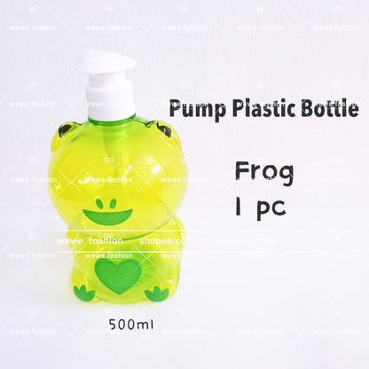 READY STOCK!!!Refillable Foaming Soap Dispenser Bathroom Kitchen Cute Cartoon Shampoo Pump Bottle Liquid Bottle 500ml
