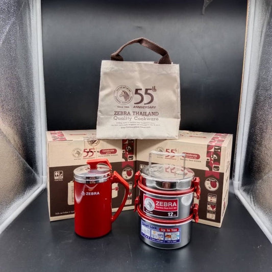 Ready Stock!!! Zebra SUS304 Stainless Steel CELEBRATE Food Carrier Set, food carrier, Smart Lock, double wall mug