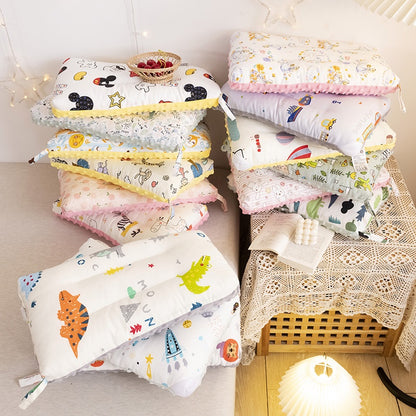 Ready Stock Washable Baby Pillow Children's Cotton  Pea Fleece Quick Dry Soothing Sleep Aid Pillowchildren 纯棉儿童枕头