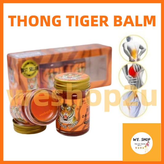 READY STOCK!!!Thong Tiger Balm Sakit Belakang/Muscle Original Thailand 50g 泰国正品THONG TIGE虎牌金老虎膏瓶关节疼痛寒腿活络