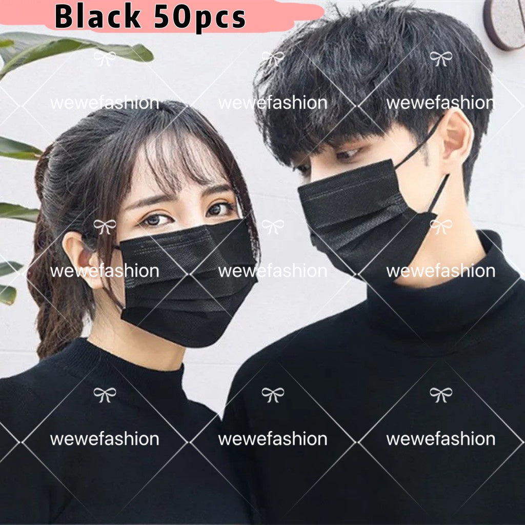 READY STOCK!!!Colourful【50PC】Adult 3-Ply Disposable Face Mask / Topeng Penutup Mulut Pelitup Muka Dewasa / 成人三层口罩