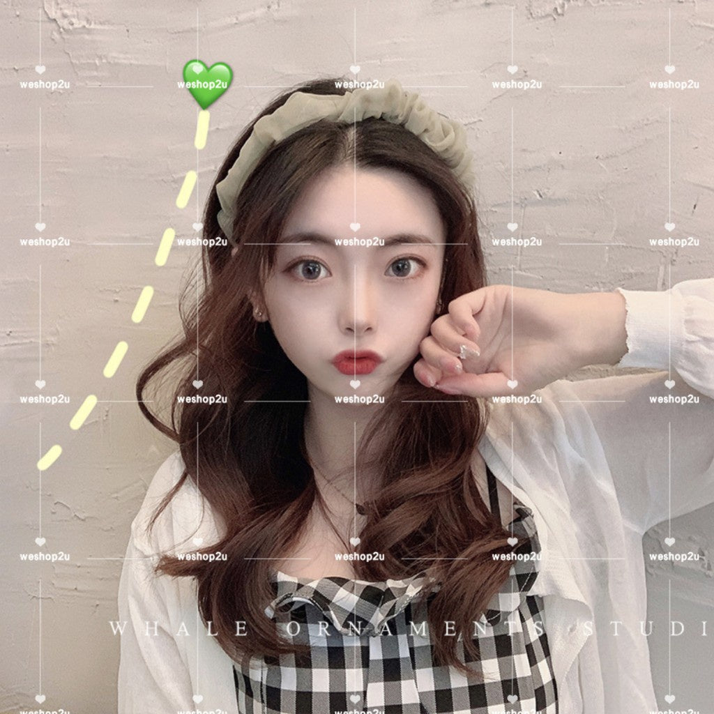 READY STOCK!!!Fashion Korean Hair Bands, Lace Soft Color Pattern Plaid Headband, Ladies Hair Accessories Gifts