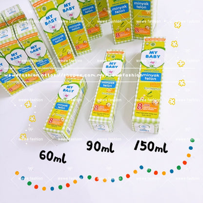 READY STOCK!!!Minyak Telon Plus My Baby Mybaby Natural Eucalyptus 60/90/150 ml