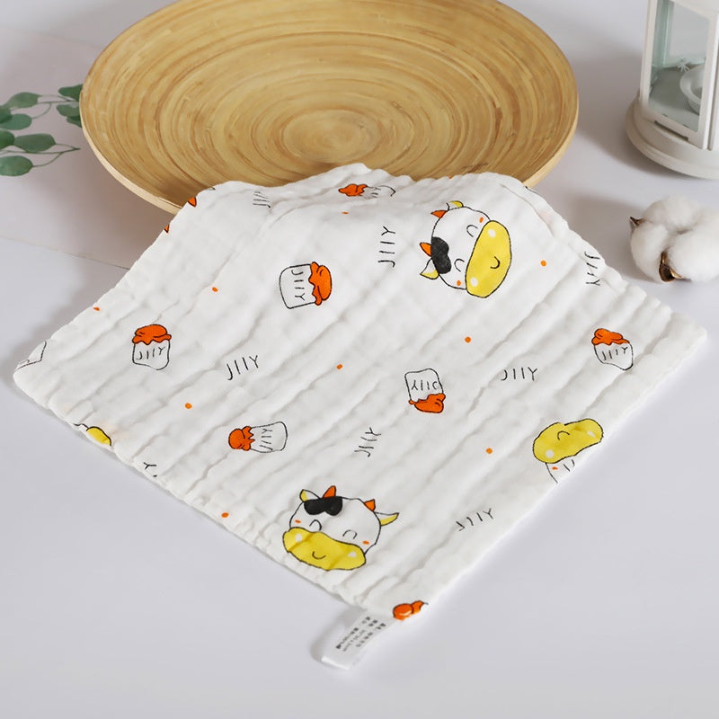 READY STOCK!!!! 6 Layers Baby Handkerchief Infant Towel Newborn Face Bath Towel Cotton Bib Bayi Sapu tangan