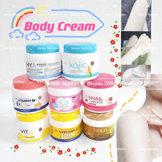 READY STOCK!!!AR Full Set Vitamin E Moisturizing Whitening Snail White Body Cream 200g