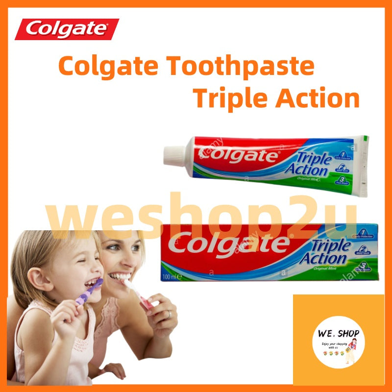 READY STOCK!!!Colgate Toothpaste Triple Action Original Mint 123 Pencegah Gigi Belubang Maksimum Toothpaste 200g