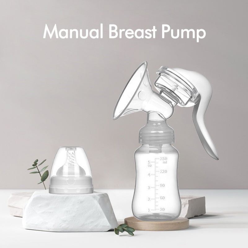 READY STOCK!! Breast Pump Manual Milk Pam Susu Baby Breastpump  Nipple Puting Teat 150ml Feeding Bottles BPA Free 手动吸奶器