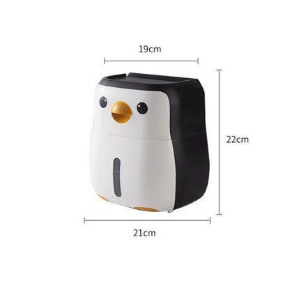 READY STOCK!!!Cutie Tissue Holder Wall-Mounted Waterproof Covered Toilet Tissue  Box Bathroom Accessories