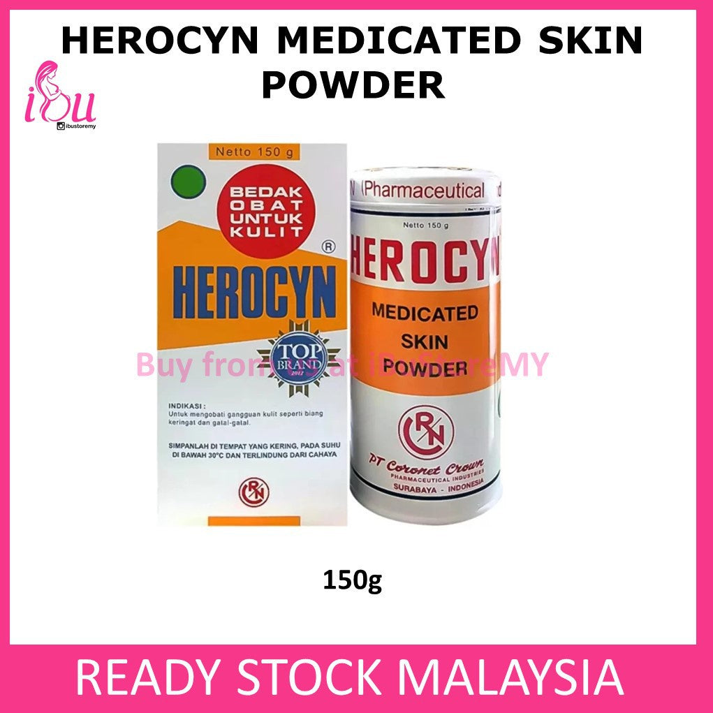 Ready stock!!!Herocyn Medicated Skin Powder 50g 85g 150g Bedak Obat Untuk Kulit Bedak Herocyn medical skin powder