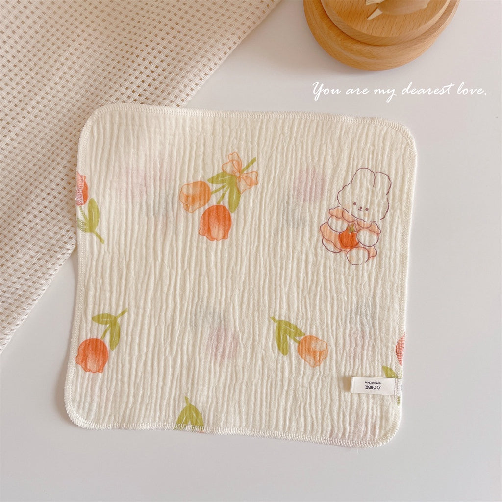 READY STOCK! Baby Muslin Cotton Washcloths | Soft Multi-Layer Face Towel | Baby Feeding Bibs | Multi-Style 婴儿棉纱洗脸巾 |