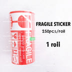 Ready Stock!!!Fragile Sticker Fragile Label Warning Label 250pcs/roll [70mm*130mm]小心轻放易碎贴纸
