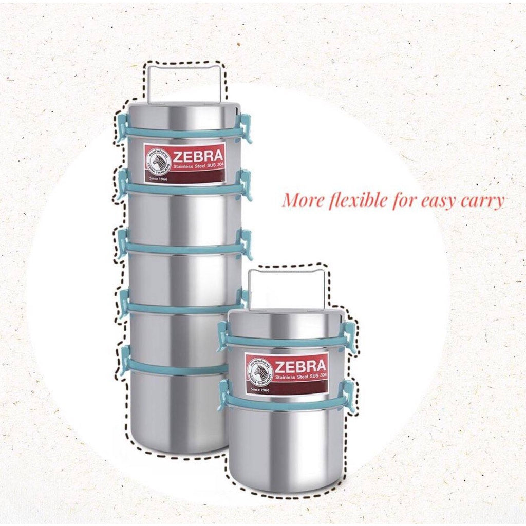 READY STOCK!!!Zebra THAILAND  Smart Lock II Food Carrier (12cm x 2)