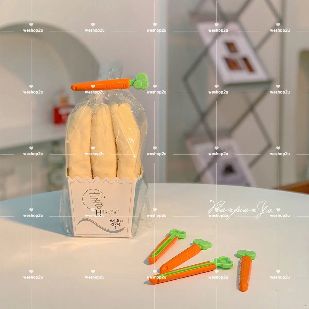 READY STOCK‼️ 5PCS Carrot Bag Sealing Clip Penjepit Plastik Makanan Penyegel Beg Snek Dapur Fresh-Keeping  食品封口夹 萝卜密封夹