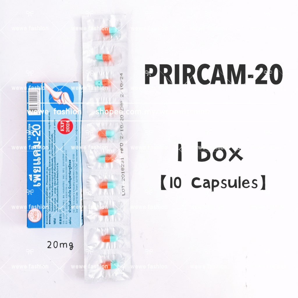 READY STOCK!!!PIRCAM-20 (10capsule/tablet) Original Thailand Relief Headache and Body Pains标康胶丸-20