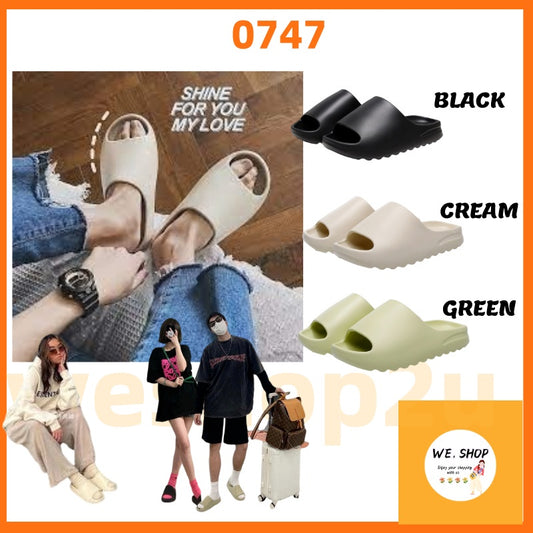 READY STOCK!!!Yeezy Slide Sandal Unisex Kasut Selipar Lelaki Perempuan Wanita Couple 0747 Coconut 男女凉鞋拖鞋