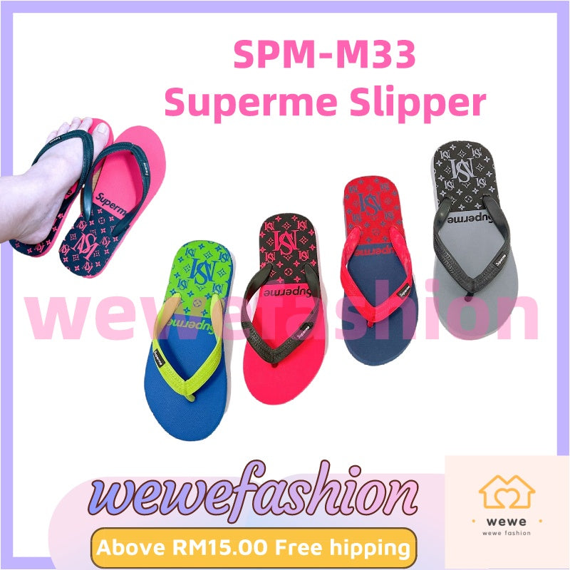 READY STOCK!!!Superme Adult Sandal SPM-M33 夹脚拖鞋