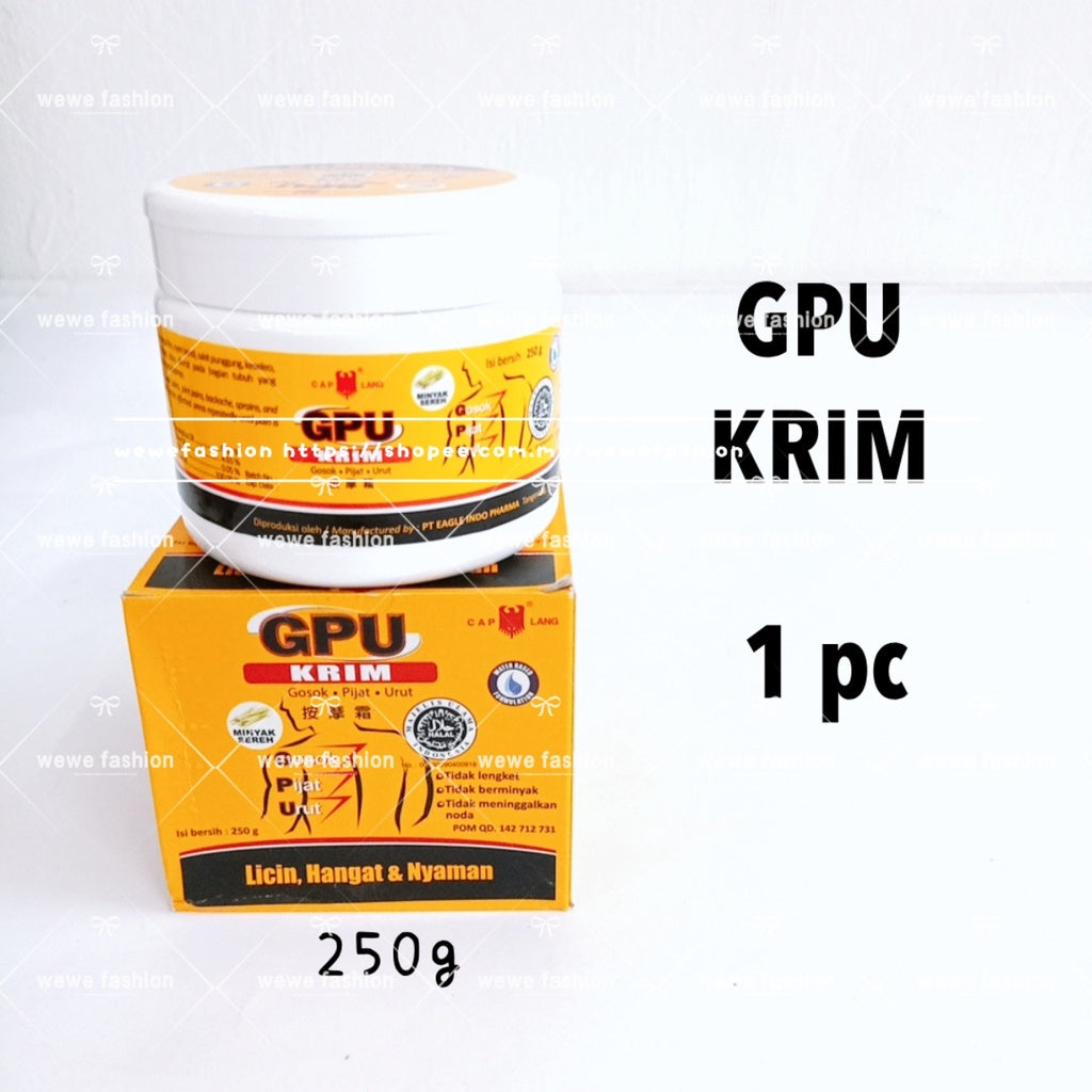 READY STOCK!!!Minyak Krim Urut GPU Cap Lang MINYAK SEREH KRIM GOSOK PIJAT 30ml/60ml/60g/150g/250g