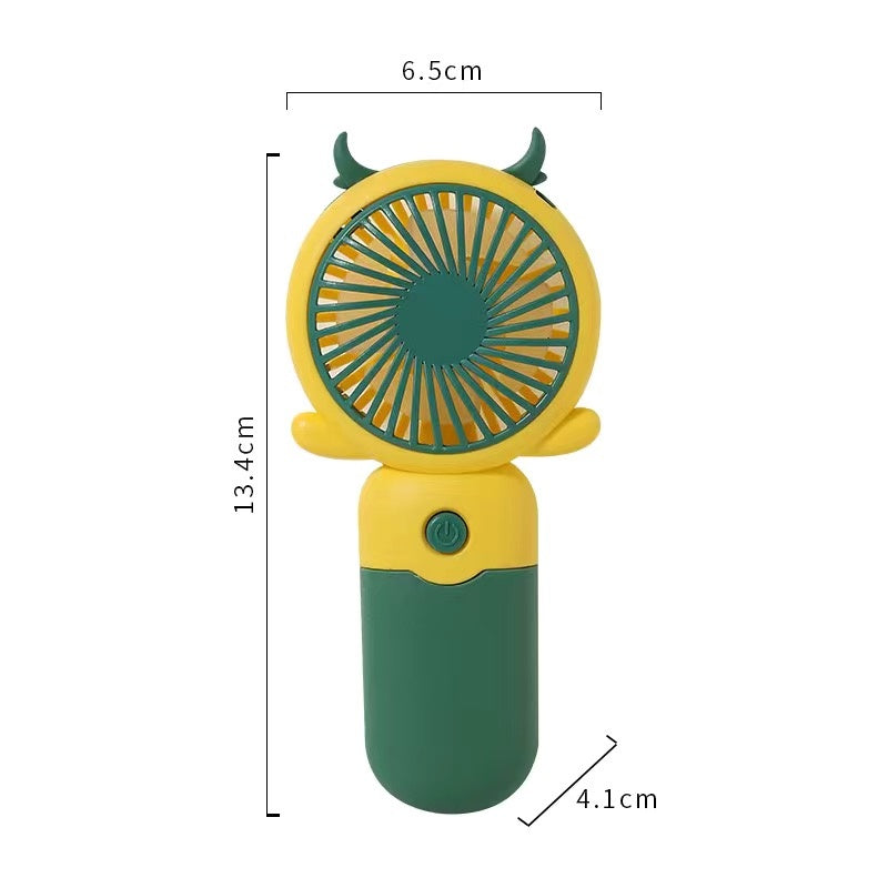 READY STOCK‼️ Mini Portable Clip Fan | USB Rechargeable | Cute Cartoon Desk & Handheld Fan 迷你便携式风扇