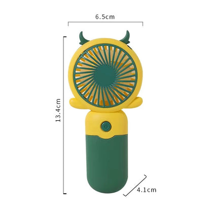 READY STOCK‼️ Mini Portable Clip Fan | USB Rechargeable | Cute Cartoon Desk & Handheld Fan 迷你便携式风扇