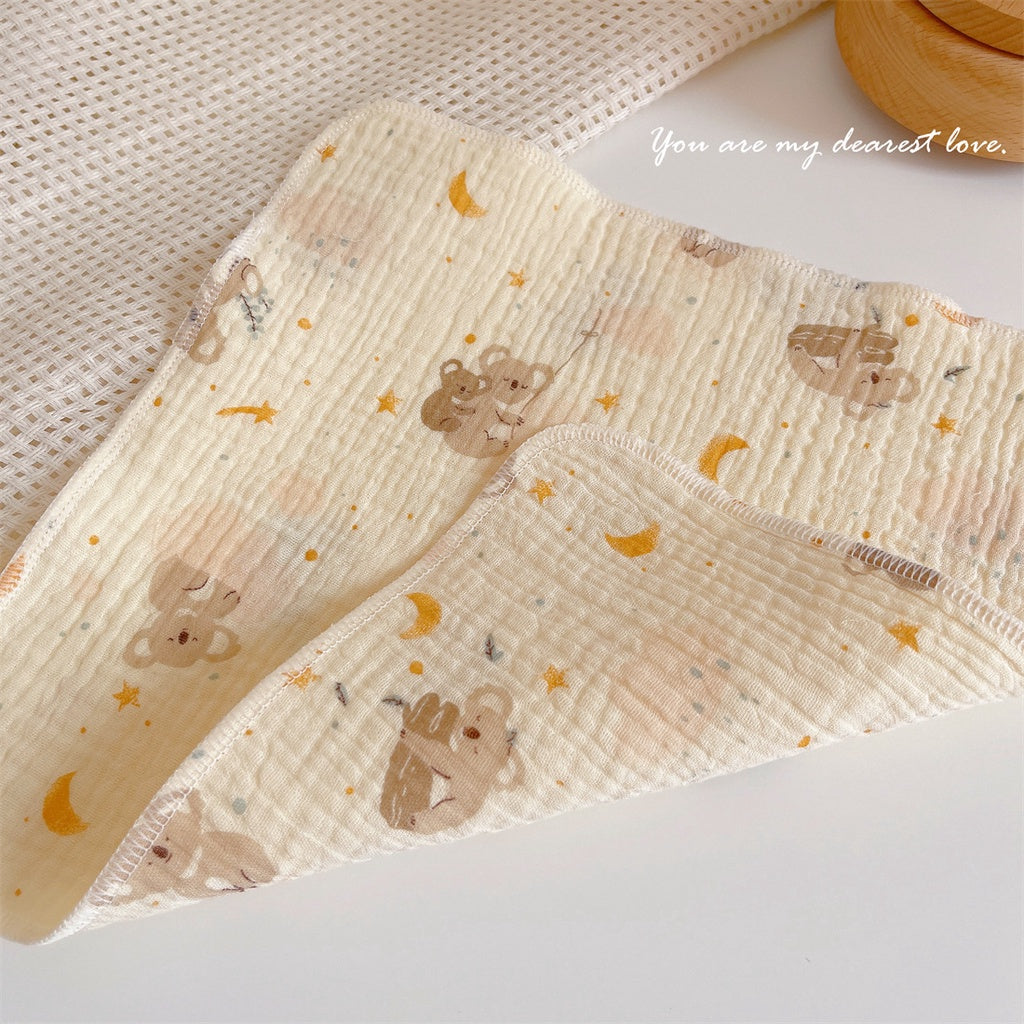 READY STOCK! Baby Muslin Cotton Washcloths | Soft Multi-Layer Face Towel | Baby Feeding Bibs | Multi-Style 婴儿棉纱洗脸巾 |