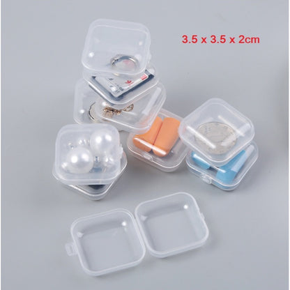READY STOCK!!!Portable Mini Pill Box Organizer Transparent Storage Tablet Jewellery Accessories Plastic Case 1pcs