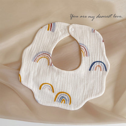 READY STOCK‼️ Baby Infant Saliva Towel | 100% Cotton Bibs | 360° Rotating Reversible Baby Bib  婴儿口水巾 | 100%纯棉围兜